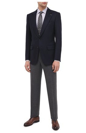 Мужская хлопковая сорочка ERMENEGILDO ZEGNA сиреневого цвета по цене 36650 руб., арт. 801329/9MS0PA | Фото 2 Мужская хлопковая сорочка ERMENEGILDO ZEGNA сиреневого цвета, арт. 801329/9MS0PA | Фото 2 (Длина (для топов): Стандартные; Рукава: Длинные; Материал внешний: Хлопок; Мужское Кросс-КТ: Сорочка-одежда; Принт: Клетка; Случай: Формальный; Стили: Классический; Манжеты: На пуговицах; Воротник: Кент)