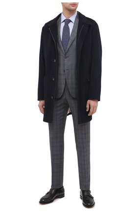 Мужская хлопковая сорочка ERMENEGILDO ZEGNA голубого цвета по цене 36650 руб., арт. 801318/9MS0PA | Фото 2 Мужская хлопковая сорочка ERMENEGILDO ZEGNA голубого цвета, арт. 801318/9MS0PA | Фото 2 (Длина (для топов): Стандартные; Рукава: Длинные; Материал внешний: Хлопок; Случай: Формальный; Стили: Классический; Воротник: Кент; Мужское Кросс-КТ: Сорочка-одежда; Манжеты: На пуговицах; Принт: Клетка)