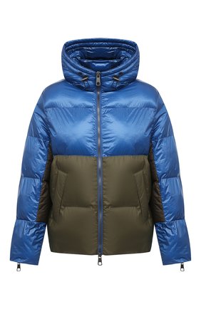 Мужская утепленная куртка NEIL BARRETT синего цвета, арт. BSP528V/P184C | Фото 1 (Материал внешний: Синтетический материал; Материал подклада: Вискоза; Рукава: Длинные; Длина (верхняя одежда): Короткие; Мужское Кросс-КТ: Верхняя одежда, утепленные куртки; Кросс-КТ: Куртка; Стили: Гранж)