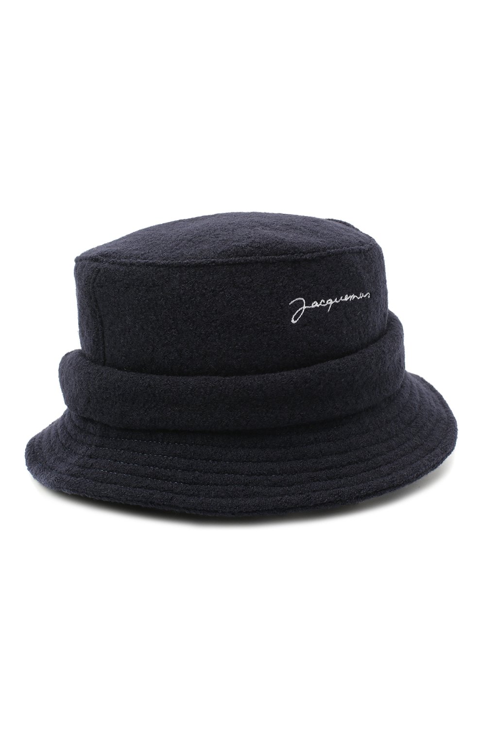 Мужская шерстяная панама le bob JACQUEMUS темно-синего цвета, арт. 206AC03/512380 | Фото 1