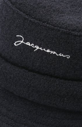 Мужская шерстяная панама le bob JACQUEMUS темно-синего цвета по цене 9440 руб., арт. 206AC03/512380 | Фото 3 Мужская шерстяная панама le bob JACQUEMUS темно-синего цвета, арт. 206AC03/512380 | Фото 3