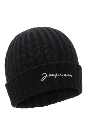 Мужская хлопковая шапка le bonnet JACQUEMUS черного цвета по цене 7450 руб., арт. 206AC07/514960 | Фото 1 Мужская хлопковая шапка le bonnet JACQUEMUS черного цвета, арт. 206AC07/514960 | Фото 1