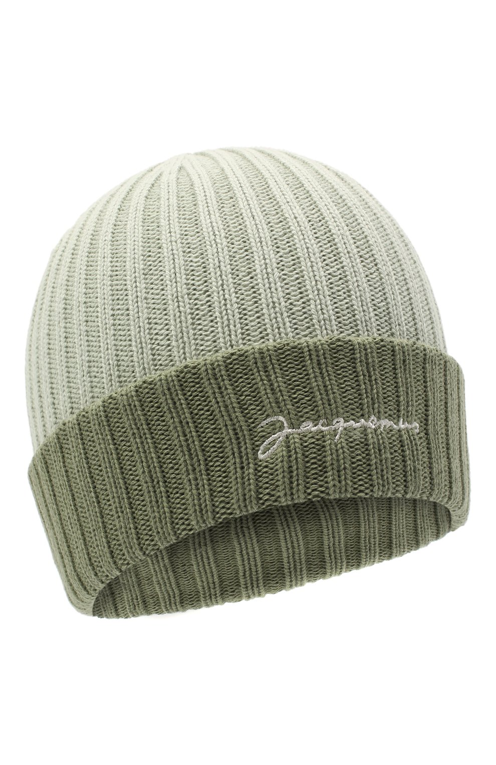 Мужская хлопковая шапка le bonnet JACQUEMUS зеленого цвета, арт. 206AC07/514560 | Фото 1