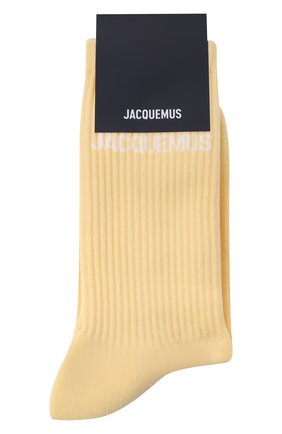 Мужские хлопковые носки JACQUEMUS желтого цвета по цене 3255 руб., арт. 206AC12/515200 | Фото 1 Мужские хлопковые носки JACQUEMUS желтого цвета, арт. 206AC12/515200 | Фото 1