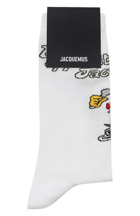 Мужские хлопковые носки JACQUEMUS белого цвета по цене 3530 руб., арт. 206AC15/51501J | Фото 1 Мужские хлопковые носки JACQUEMUS белого цвета, арт. 206AC15/51501J | Фото 1
