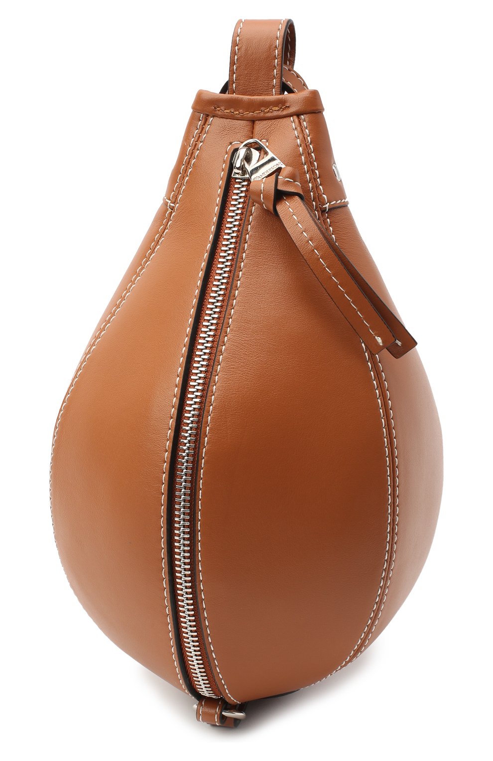 Женская сумка punch JW ANDERSON коричневого цвета, арт. HB0283 LA0020 | Фото 3 (Сумки-технические: Сумки через плечо, Сумки top-handle; Материал: Натуральная кожа; Ремень/цепочка: На ремешке; Размер: small)