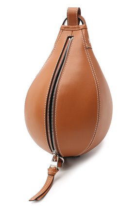 Женская сумка punch JW ANDERSON коричневого цвета, арт. HB0283 LA0020 | Фото 4 (Сумки-технические: Сумки через плечо, Сумки top-handle; Материал: Натуральная кожа; Ремень/цепочка: На ремешке; Размер: small)