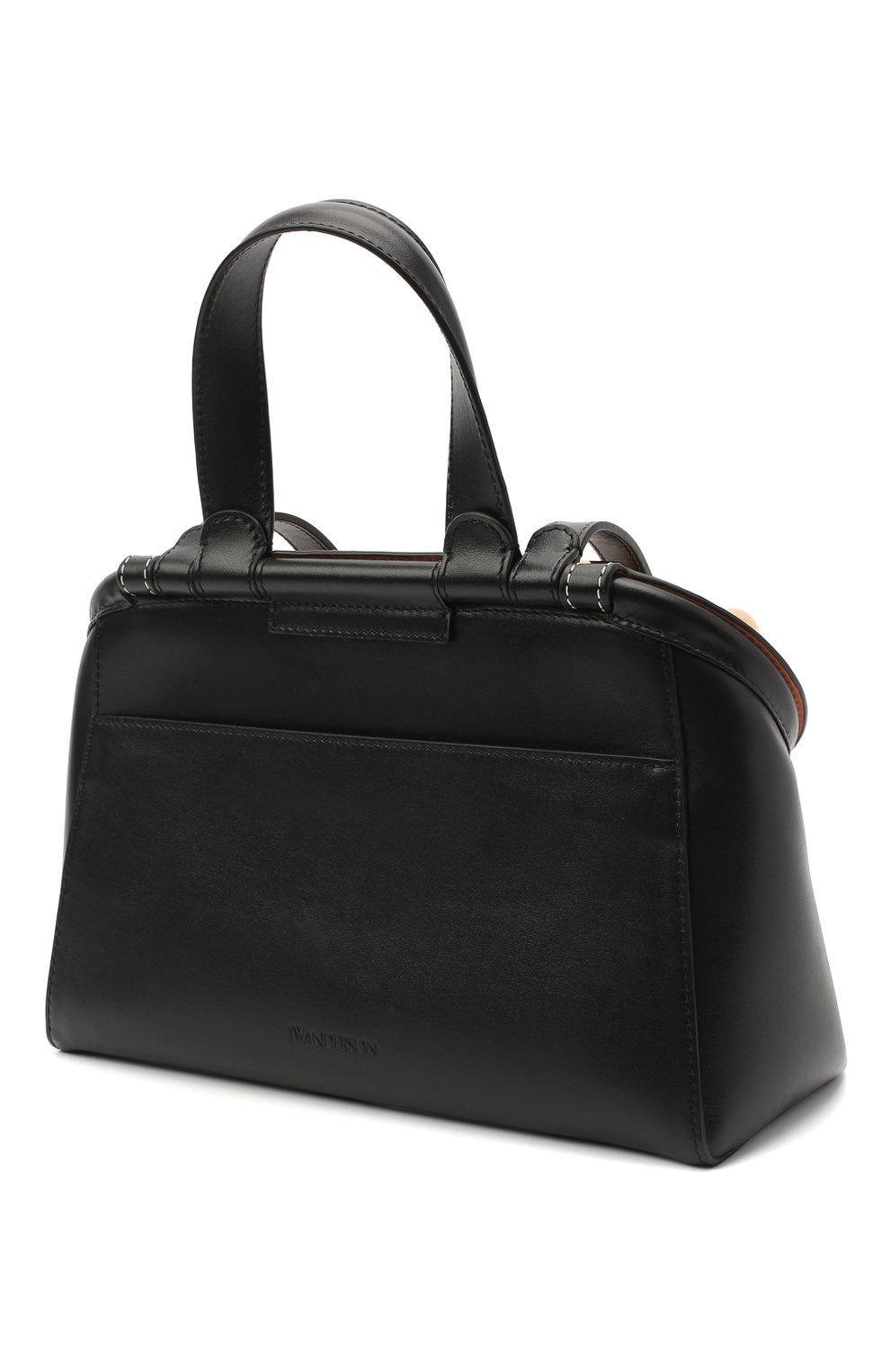 Женская сумка chain lid JW ANDERSON черного цвета, арт. HB0307 LA0020 | Фото 3 (Сумки-технические: Сумки через плечо, Сумки top-handle; Размер: medium; Материал: Натуральная кожа)