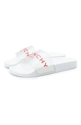 Женские шлепанцы slide GIVENCHY белого цвета по цене 27300 руб., арт. BE3004E0UH | Фото 1 Женские шлепанцы slide GIVENCHY белого цвета, арт. BE3004E0UH | Фото 1