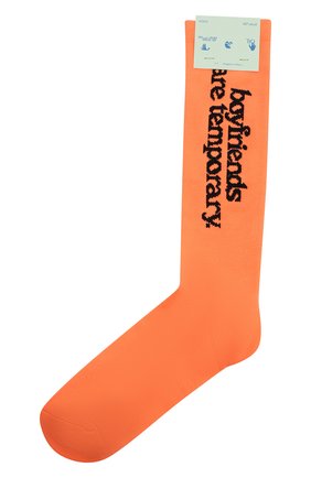 Женские хлопковые носки OFF-WHITE оранжевого цвета по цене 5465 руб., арт. 0WRA003F20KNI0016610 | Фото 1 Женские хлопковые носки OFF-WHITE оранжевого цвета, арт. 0WRA003F20KNI0016610 | Фото 1