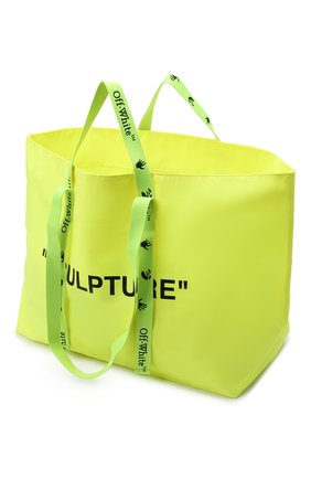 Женский сумка-тоут sculpture OFF-WHITE желтого цвета по цене 25200 руб., арт. 0WNA094E20PLA0011810 | Фото 4 Женский сумка-тоут sculpture OFF-WHITE желтого цвета, арт. 0WNA094E20PLA0011810 | Фото 4