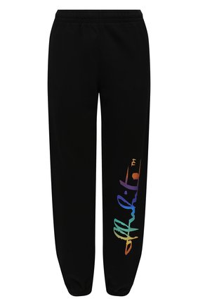 Женские хлопковые джоггеры OFF-WHITE черного цвета по цене 49400 руб., арт. 0WCH006F20JER0021084 | Фото 1 Женские хлопковые джоггеры OFF-WHITE черного цвета, арт. 0WCH006F20JER0021084 | Фото 1