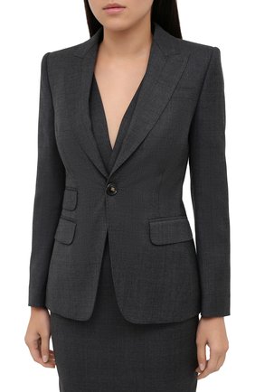 Женский шерстяной костюм DSQUARED2 темно-серого цвета по цене 163000 руб., арт. S75FZ0067/S53014 | Фото 2 Женский шерстяной костюм DSQUARED2 темно-серого цвета, арт. S75FZ0067/S53014 | Фото 2