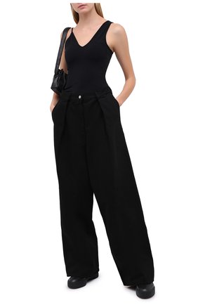 Женский топ HELMUT LANG черного цвета по цене 12300 руб., арт. K06HW503 | Фото 2 Женский топ HELMUT LANG черного цвета, арт. K06HW503 | Фото 2