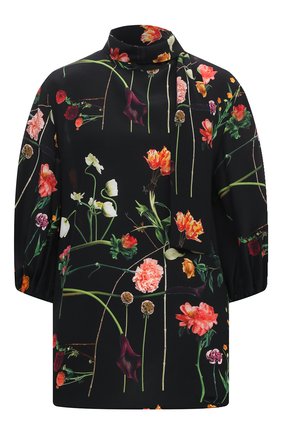 Женская шелковая блузка VALENTINO черного цвета по цене 131500 руб., арт. UB0AB1R0624 | Фото 1 Женская шелковая блузка VALENTINO черного цвета, арт. UB0AB1R0624 | Фото 1