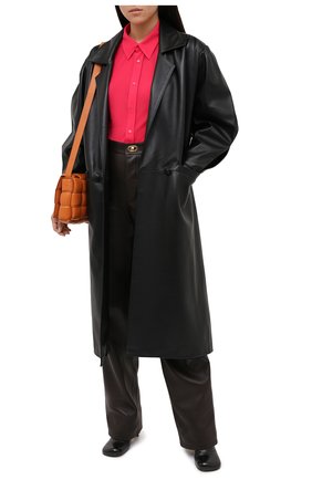 Женская рубашка BOTTEGA VENETA розового цвета по цене 76250 руб., арт. 636591/V02I0 | Фото 2 Женская рубашка BOTTEGA VENETA розового цвета, арт. 636591/V02I0 | Фото 2