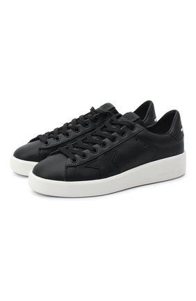 Женские кожаные кеды pure star GOLDEN GOOSE DELUXE BRAND черного цвета по цене 36350 руб., арт. GWF00124.F000301 | Фото 1 Женские кожаные кеды pure star GOLDEN GOOSE DELUXE BRAND черного цвета, арт. GWF00124.F000301 | Фото 1