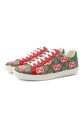 Женские кеды new ace GUCCI коричневого цвета по цене 49600 руб., арт. 627860/2BQ10 | Фото 1 Женские кеды new ace GUCCI коричневого цвета, арт. 627860/2BQ10 | Фото 1