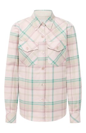 Женская хлопковая рубашка DRIES VAN NOTEN розового цвета по цене 37250 руб., арт. 202-10703-1211 | Фото 1 Женская хлопковая рубашка DRIES VAN NOTEN розового цвета, арт. 202-10703-1211 | Фото 1