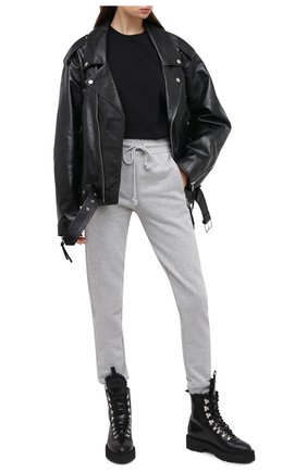 Женские хлопковые джоггеры DRIES VAN NOTEN серого цвета по цене 26800 руб., арт. 202-11157-1620 | Фото 2 Женские хлопковые джоггеры DRIES VAN NOTEN серого цвета, арт. 202-11157-1620 | Фото 2