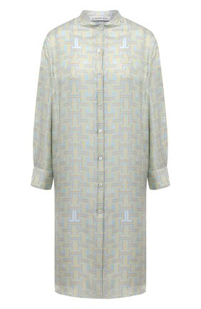 Женское шелковое платье LANVIN голубого цвета по цене 121000 руб., арт. RW-T0632I-4631-A20 | Фото 1 Женское шелковое платье LANVIN голубого цвета, арт. RW-T0632I-4631-A20 | Фото 1