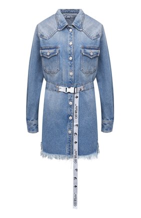 Женское джинсовое платье OFF-WHITE голубого цвета по цене 84950 руб., арт. 0WYM004E20DEN0024001 | Фото 1 Женское джинсовое платье OFF-WHITE голубого цвета, арт. 0WYM004E20DEN0024001 | Фото 1
