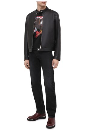 Мужская кожаная куртка DSQUARED2 черного цвета по цене 135500 руб., арт. S74AM1095/SY1491 | Фото 2 Мужская кожаная куртка DSQUARED2 черного цвета, арт. S74AM1095/SY1491 | Фото 2