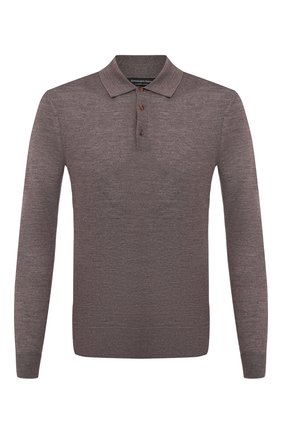 Мужское поло из кашемира и шелка ERMENEGILDO ZEGNA коричневого цвета по цене 81850 руб., арт. UVJ00/132 | Фото 1 Мужское поло из кашемира и шелка ERMENEGILDO ZEGNA коричневого цвета, арт. UVJ00/132 | Фото 1