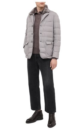 Мужское поло из кашемира и шелка ERMENEGILDO ZEGNA коричневого цвета по цене 81850 руб., арт. UVJ00/132 | Фото 2 Мужское поло из кашемира и шелка ERMENEGILDO ZEGNA коричневого цвета, арт. UVJ00/132 | Фото 2