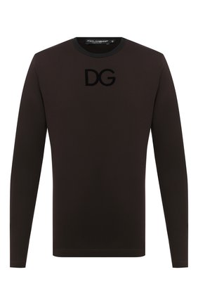 Мужская хлопковый лонгслив DOLCE & GABBANA коричневого цвета по цене 47050 руб., арт. G8KF6T/G7WUX | Фото 1 Мужская хлопковый лонгслив DOLCE & GABBANA коричневого цвета, арт. G8KF6T/G7WUX | Фото 1