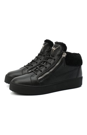 Мужские кожаные кеды kriss winter GIUSEPPE ZANOTTI DESIGN черного цвета по цене 57900 руб., арт. RU00019/001 | Фото 1 Мужские кожаные кеды kriss winter GIUSEPPE ZANOTTI DESIGN черного цвета, арт. RU00019/001 | Фото 1