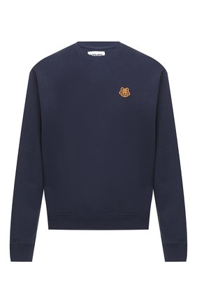Мужской хлопковый свитшот KENZO темно-синего цвета по цене 21500 руб., арт. FA65SW0034MD | Фото 1 Мужской хлопковый свитшот KENZO темно-синего цвета, арт. FA65SW0034MD | Фото 1
