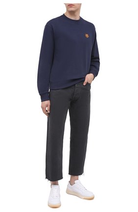 Мужской хлопковый свитшот KENZO темно-синего цвета по цене 21500 руб., арт. FA65SW0034MD | Фото 2 Мужской хлопковый свитшот KENZO темно-синего цвета, арт. FA65SW0034MD | Фото 2