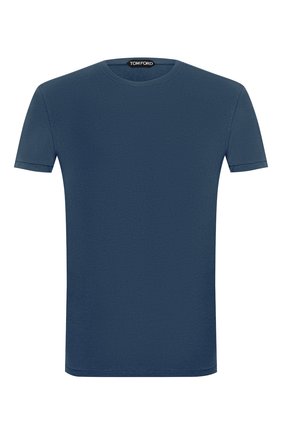 Мужская футболка TOM FORD синего цвета по цене 17850 руб., арт. BV229/TFJ950 | Фото 1 Мужская футболка TOM FORD синего цвета, арт. BV229/TFJ950 | Фото 1 (Рукава: Короткие; Материал внешний: Хлопок, Лиоцелл; Длина (для топов): Стандартные; Мужское Кросс-КТ: Футболка-одежда; Принт: Без принта; Стили: Кэжуэл)