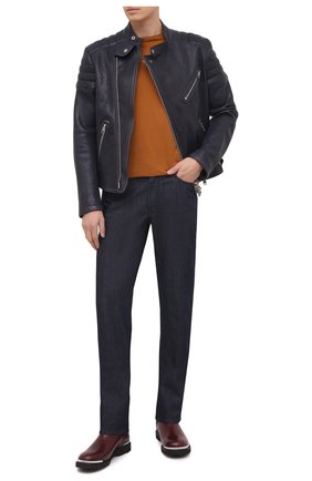 Мужская кожаная куртка TOM FORD темно-синего цвета по цене 447500 руб., арт. BV472/TFL624 | Фото 2 Мужская кожаная куртка TOM FORD темно-синего цвета, арт. BV472/TFL624 | Фото 2