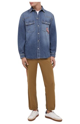 Мужская джинсовая рубашка GUCCI синего цвета по цене 81000 руб., арт. 633935/XDBEX | Фото 2 Мужская джинсовая рубашка GUCCI синего цвета, арт. 633935/XDBEX | Фото 2