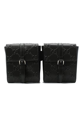 Мужская кожаная поясная сумка gg leather GUCCI черного цвета по цене 115900 руб., арт. 631339/1W3CN | Фото 1 Мужская кожаная поясная сумка gg leather GUCCI черного цвета, арт. 631339/1W3CN | Фото 1