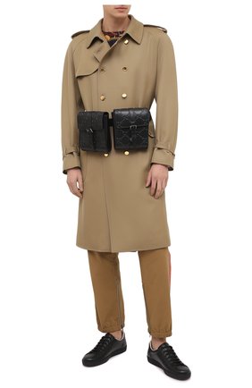 Мужская кожаная поясная сумка gg leather GUCCI черного цвета по цене 115900 руб., арт. 631339/1W3CN | Фото 2 Мужская кожаная поясная сумка gg leather GUCCI черного цвета, арт. 631339/1W3CN | Фото 2