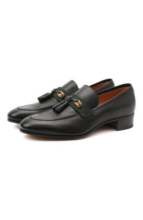 Мужские кожаные лоферы paride GUCCI черного цвета по цене 63400 руб., арт. 624720/1W610 | Фото 1 Мужские кожаные лоферы paride GUCCI черного цвета, арт. 624720/1W610 | Фото 1