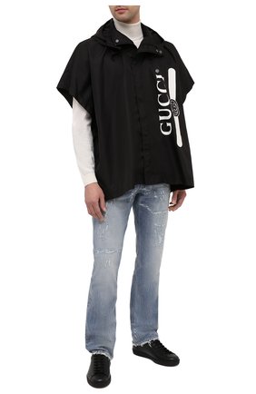 Мужские кожаные кеды new ace GUCCI черного цвета по цене 43900 руб., арт. 625787/1XK10 | Фото 2 Мужские кожаные кеды new ace GUCCI черного цвета, арт. 625787/1XK10 | Фото 2