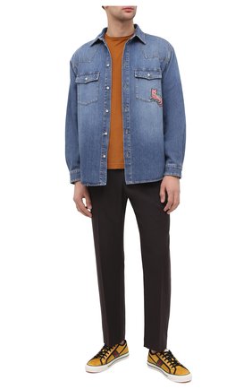 Мужские текстильные кеды tennis 1977 GUCCI желтого цвета по цене 53200 руб., арт. 628709/H9H70 | Фото 2 Мужские текстильные кеды tennis 1977 GUCCI желтого цвета, арт. 628709/H9H70 | Фото 2