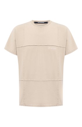 Мужская хлопковая футболка JACQUEMUS бежевого цвета по цене 27150 руб., арт. 206JS18/22425A | Фото 1 Мужская хлопковая футболка JACQUEMUS бежевого цвета, арт. 206JS18/22425A | Фото 1