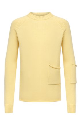 Мужской шерстяной свитер JACQUEMUS желтого цвета по цене 33950 руб., арт. 206KN31/200220 | Фото 1 Мужской шерстяной свитер JACQUEMUS желтого цвета, арт. 206KN31/200220 | Фото 1