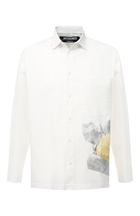 Мужская хлопковая рубашка JACQUEMUS белого цвета по цене 43400 руб., арт. 206SH02/146113 | Фото 1 Мужская хлопковая рубашка JACQUEMUS белого цвета, арт. 206SH02/146113 | Фото 1