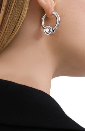 Женские серьги BALENCIAGA серебряного цвета по цене 48100 руб., арт. 624664/J841R | Фото 2 Женские серьги BALENCIAGA серебряного цвета, арт. 624664/J841R | Фото 2