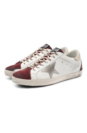 Мужские кожаные кеды superstar GOLDEN GOOSE DELUXE BRAND бордового цвета по цене 33100 руб., арт. GMF00102.F000610 | Фото 1 Мужские кожаные кеды superstar GOLDEN GOOSE DELUXE BRAND бордового цвета, арт. GMF00102.F000610 | Фото 1