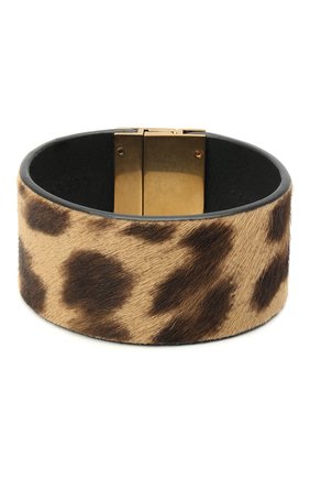 Женский браслет id cuff SAINT LAURENT коричневого цвета по цене 27350 руб., арт. 542012/1ZR0W | Фото 2 Женский браслет id cuff SAINT LAURENT коричневого цвета, арт. 542012/1ZR0W | Фото 2
