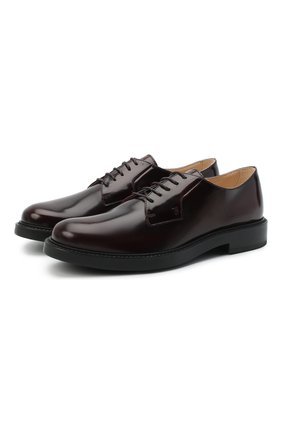 Женская кожаные дерби TOD’S бордового цвета по цене 39950 руб., арт. XXW59C0DD20SHA | Фото 1 Женская кожаные дерби TOD’S бордового цвета, арт. XXW59C0DD20SHA | Фото 1
