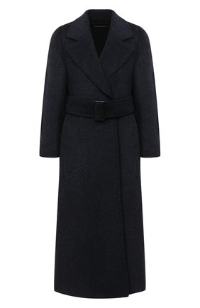 Женское шерстяное пальто EMPORIO ARMANI темно-синего цвета по цене 107500 руб., арт. 9NL18T/92701 | Фото 1 Женское шерстяное пальто EMPORIO ARMANI темно-синего цвета, арт. 9NL18T/92701 | Фото 1