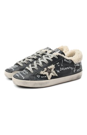 Женские кожаные кеды superstar GOLDEN GOOSE DELUXE BRAND черного цвета по цене 43250 руб., арт. GWF00101.F000824 | Фото 1 Женские кожаные кеды superstar GOLDEN GOOSE DELUXE BRAND черного цвета, арт. GWF00101.F000824 | Фото 1